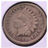 1862 INDIAN HEAD CENT VG