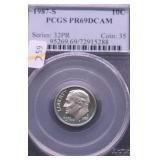 1987 S PCGS PF69DC ROOSEVELT DIME