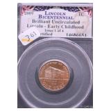 2009 PCGS GEM RED FORMATIVE YEARS LINCOLN CENT