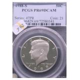 1988 S PCGS PF69DC KENNEDY HALF DOLLAR
