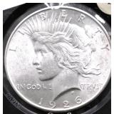 1926 D CHOICE BU PEACE DOLLAR
