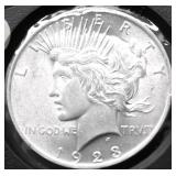 1923 CHOICE BU PEACE DOLLAR