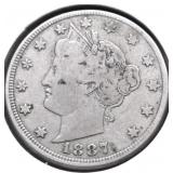1887 V NICKEL VG