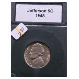 1948 SUPURB GEM JEFFERSON NICKEL