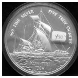 5 OZ  .999 SILVER ROUND