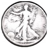 1920 S WALKING HALF DOLLAR VG