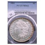 1881 PCGS MS62 MORGAN DOLLAR