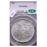 1886 CAC MS64 MORGAN DOLLAR