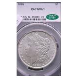 1886 CAC MS63 MORGAN DOLLAR