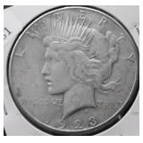 1923 S PEACE DOLLAR VF