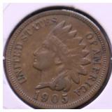 1905 INDIAN HEAD CENT AU