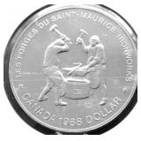 1988 GEM BU CANADA SILVER DOLLAR