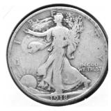 1918 WALKING HALF DOLLAR VG