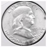 1954 CHOICE BU FRANKLIN HALF DOLLAR