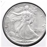 1944 WALKING HALF DOLLAR AU