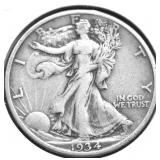 1934 WALKING HALF DOLLAR XF