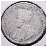 1930 CANADA SILVER 25 CENTS VG