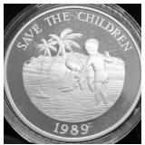 1989 CAYMAN ISLANDS SILVER 5 DOLLARS PROOF
