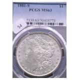 1881 S PCGS MS63 MORGAN DOLLAR