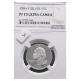 1994 S NGC PF70UC WASHINGTON QUARTER