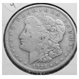 1921 S MORGAN DOLLAR VF