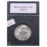 1962 GEM BU WASHINGTON QUARTER