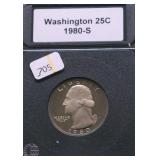 1880 S PROOF WASHINGTON QUARTER