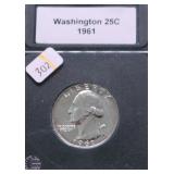1961 PROOF WASHINGTON QUARTER