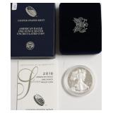 2018 W SILVER EAGLE  W BOX PAPERS