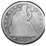 1854 O SEATED HALF DOLLAR G