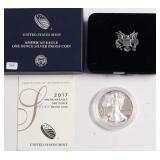2017 PROOF SILVER EAGLE W BOX PAPERS