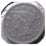 1848 LARGE CENT XF PQ