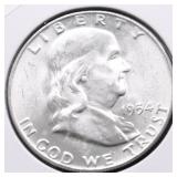 1954 D CHOICE BU FRANKLIN HALF DOLLAR