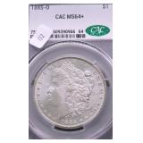 1885 O CACMS64+ MORGAN DOLLAR