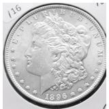 1896 CHOICE BU MORGAN DOLLAR