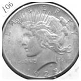 1925 PEACE DOLLAR XF
