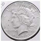 1935 PEACE DOLLAR VF