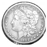1884 S MORGAN DOLLAR VF