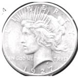 1927 PEACE DOLLAR XF