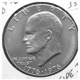 1976D  GEM BU IKE DOLLAR