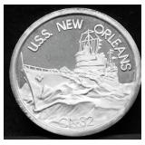 USS NEW ORLEANS SILVER MEDAL