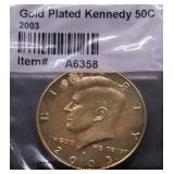 GOLD PLATED HALF DOLLAR GEM
