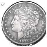 1921 D MORGAN DOLLAR XF