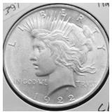 1922 CHOICE BU PEACE DOLLAR