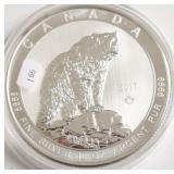 10 OZ .9999 SILVER CANADA POLAR BEAR GEM