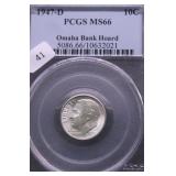 1947 D PCGS MS66 ROOSEVELT DIME