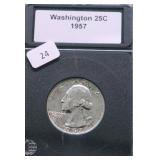 1957 PROOF WASHINGTON QUARTER