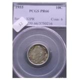 1955 PCGS PF66 ROOSEVELT DIME