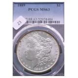 1889 PCGS MS63 MORGAN DOLLAR