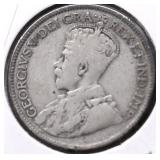 1919 CANADA SILVER QUARTER VG